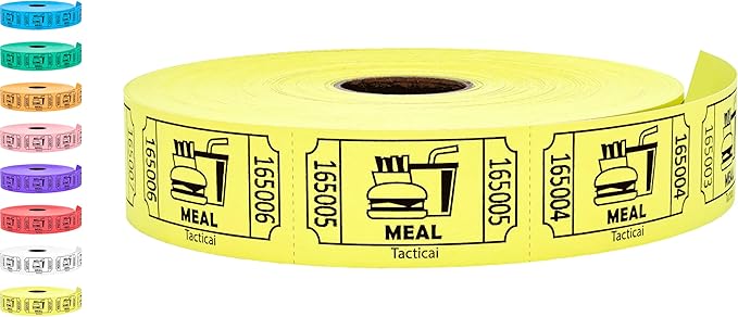 Tacticai 1000 Raffle Tickets, Single Roll, Ticket by Tacticai