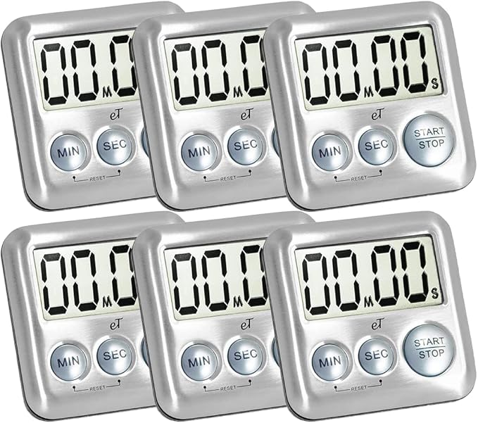 Elegant Digital Kitchen Timer Stainless Steel by eTradewinds