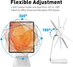 AboveTEK Elegant Tablet Stand, Aluminum iPad Stand Holder, Desktop Kiosk POS - Image 3