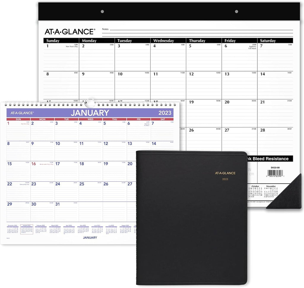 AT-A-GLANCE 2023 Daily Desk Calendar Refill, 3-1/2" x 6", Loose Leaf (E71750)