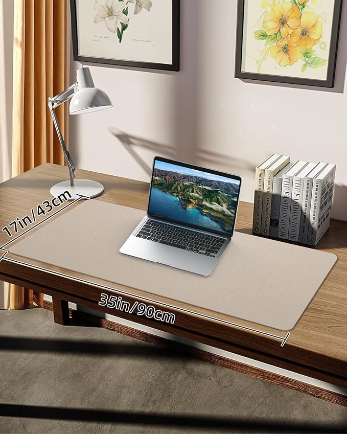 Non-Slip Desk mat, PULeather Desk Pad Protector, Office Desk Mat, Large Mouse - Image 7