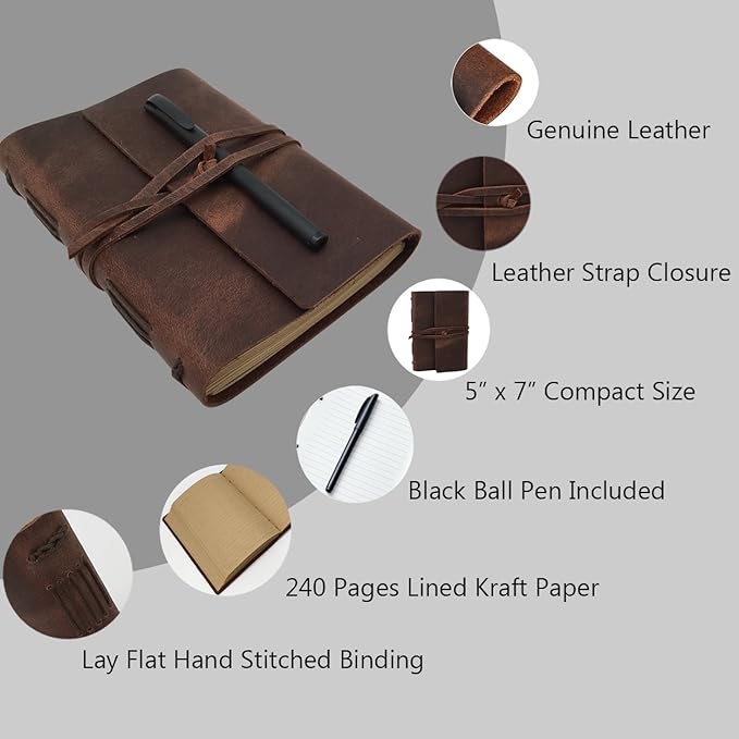 Leather Journal Writing Notebook - Image 4