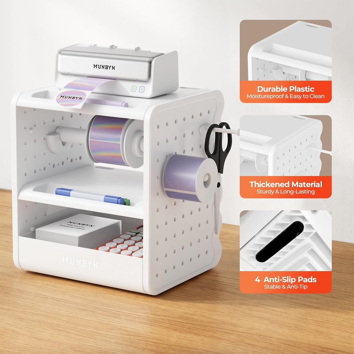 MUNBYN 4x6 Thermal Label Holder for Rolls and Fanfold Labels, ILH03