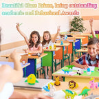 URSKYTOUS 150Pcs Animal Erasers Kids Desk Pets Pencil Erasers 3D Puzzle Bulk - Image 9