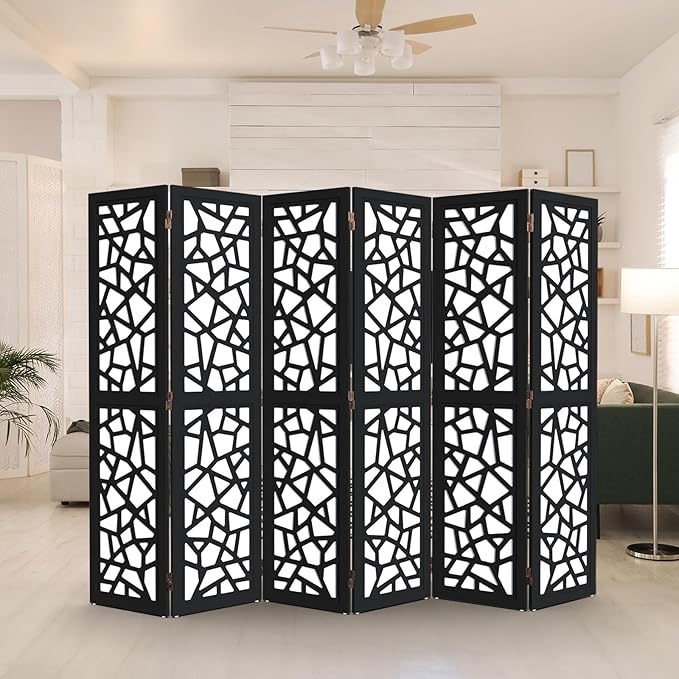 VINGLI 70'' H Room Divider, Non-Woven Fabric Privacy Screen, Indoor Partition - Image 8