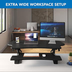 Mount-It! Standing Desk Converter, Height Adjustable from 6"–19.25", Extra - Image 2