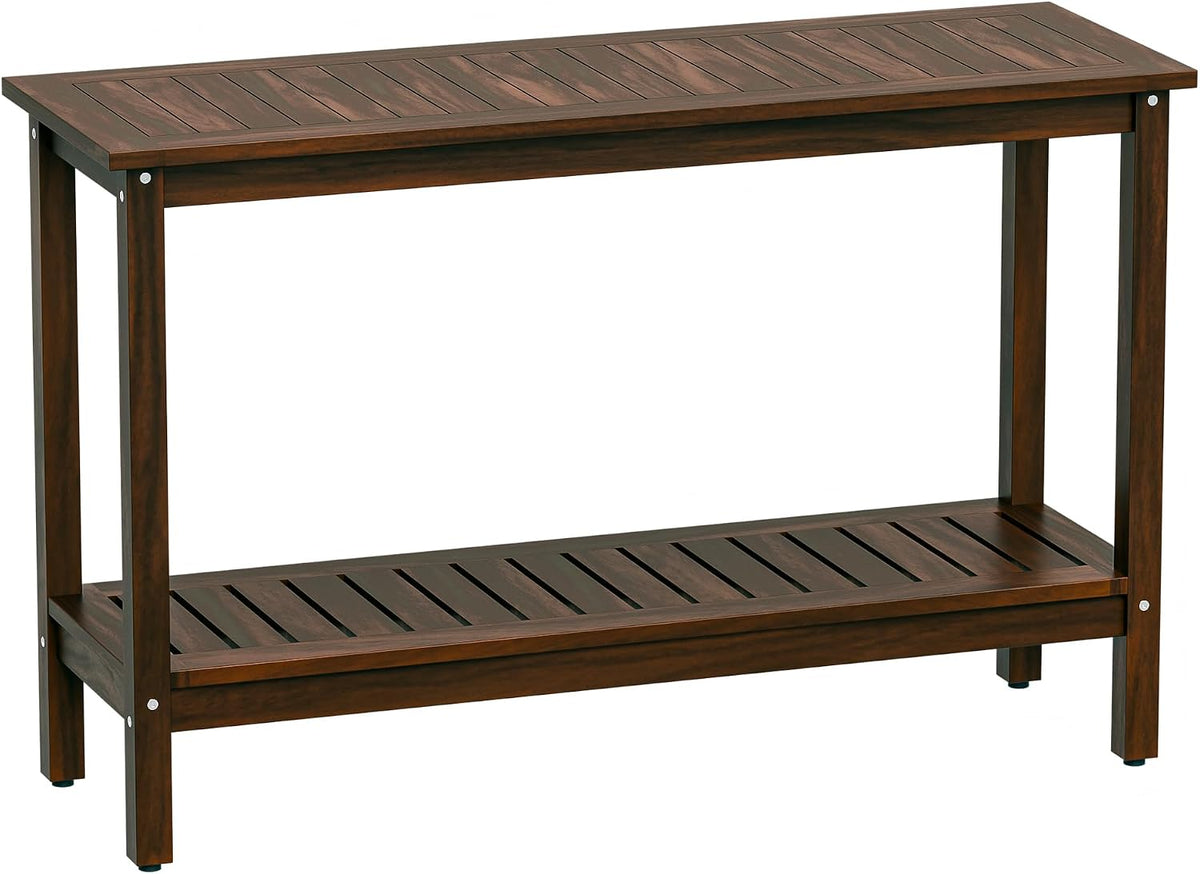 SUPER DEAL All-Weather Patio Bar Table Entry Console Table, 2-Shelf 48 inch S...