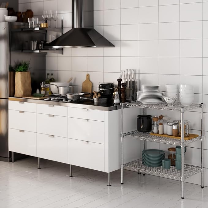 Regal Altair 18" Deep x 30" Wide x 34" Height Wire Shelving Kit | 3-Tier | NSF - Image 6