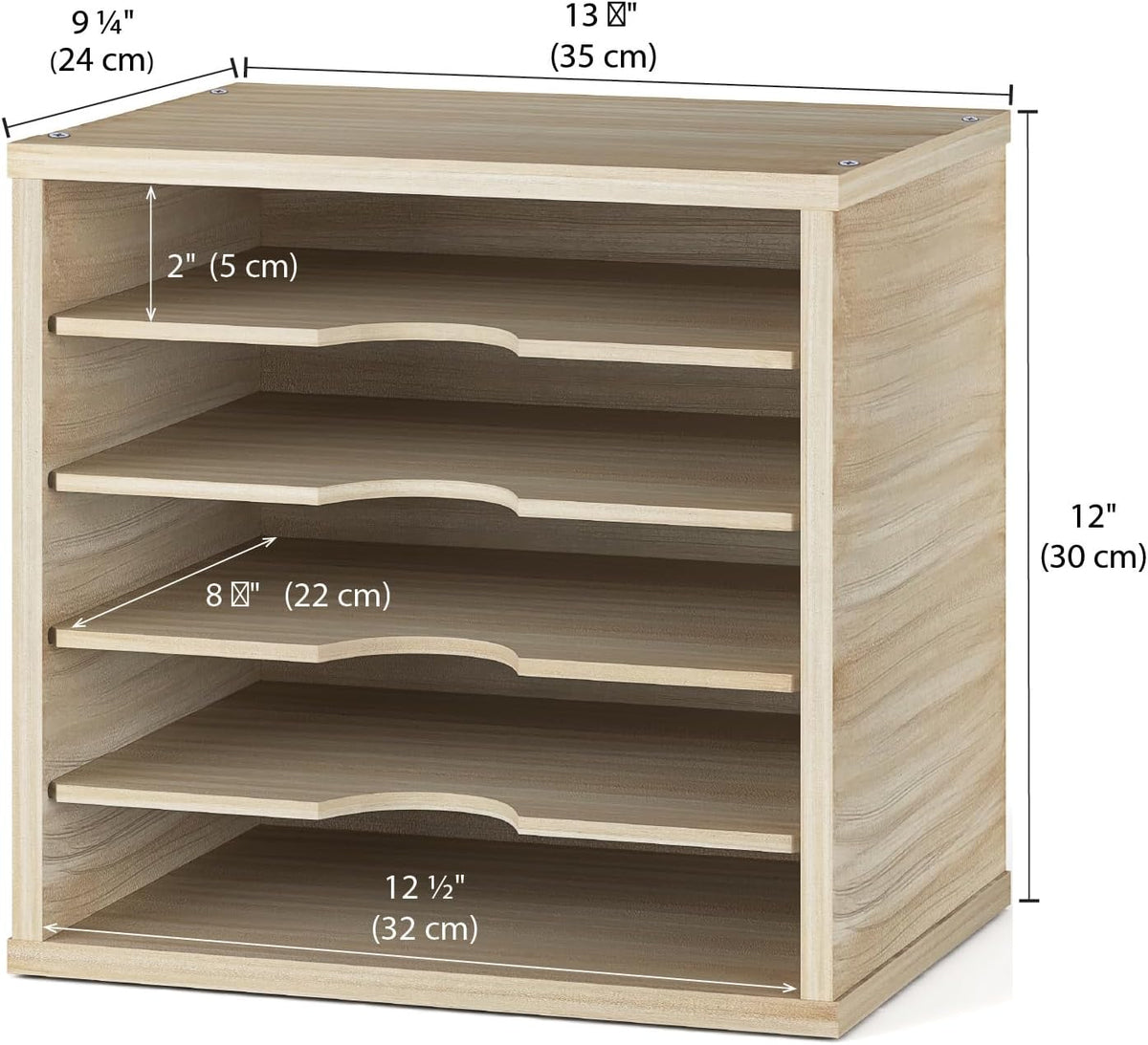 Ballucci 5-Tier File Organizer for Desk, Mail Sorter, Office Desk Organizatio...