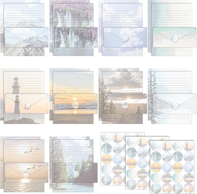 TaoBary 160 Pcs Stationery Paper Set 50 Double Sided Stationery Papers by TaoBary