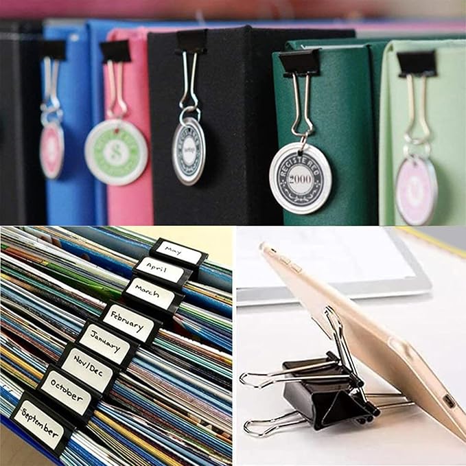 170 Pcs Binder Clips Assorted Sizes, Small Binder Paper Clips - Image 6