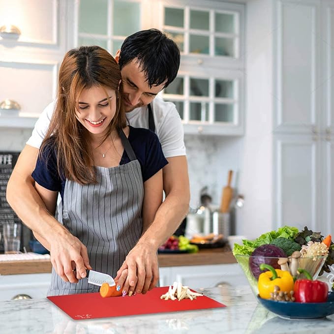 Fotouzy Plastic Cutting Boards for Kitchen, Flexible Cutting Mats Set of 7 - Image 7