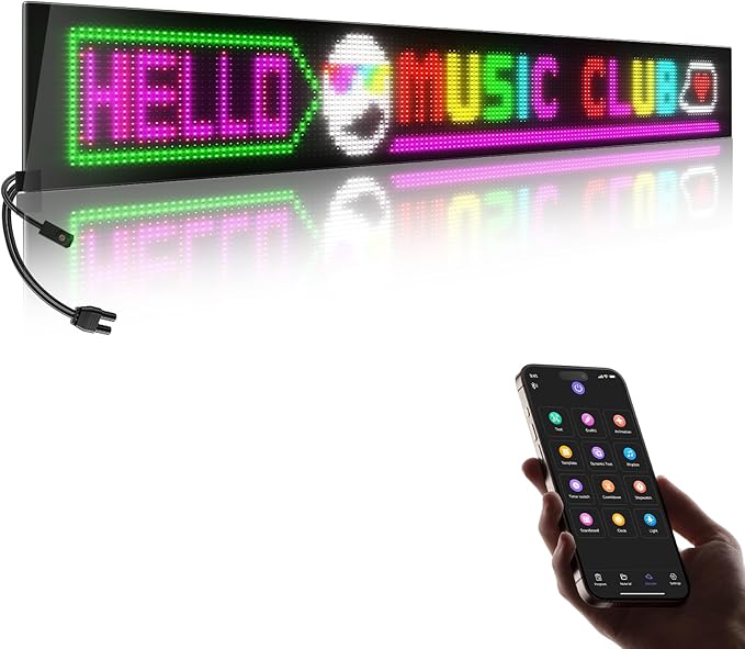 Large Programmable LED Sign, P5 Resolution Indoor Store LED Sign, by GOTUS
