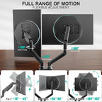 wali adjustable dual monitor arm for 13-32 inch, close-up detail