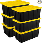 Sterilite 6-Pack Industrial Tote, Plastic Storage Container Bins by Sterilite