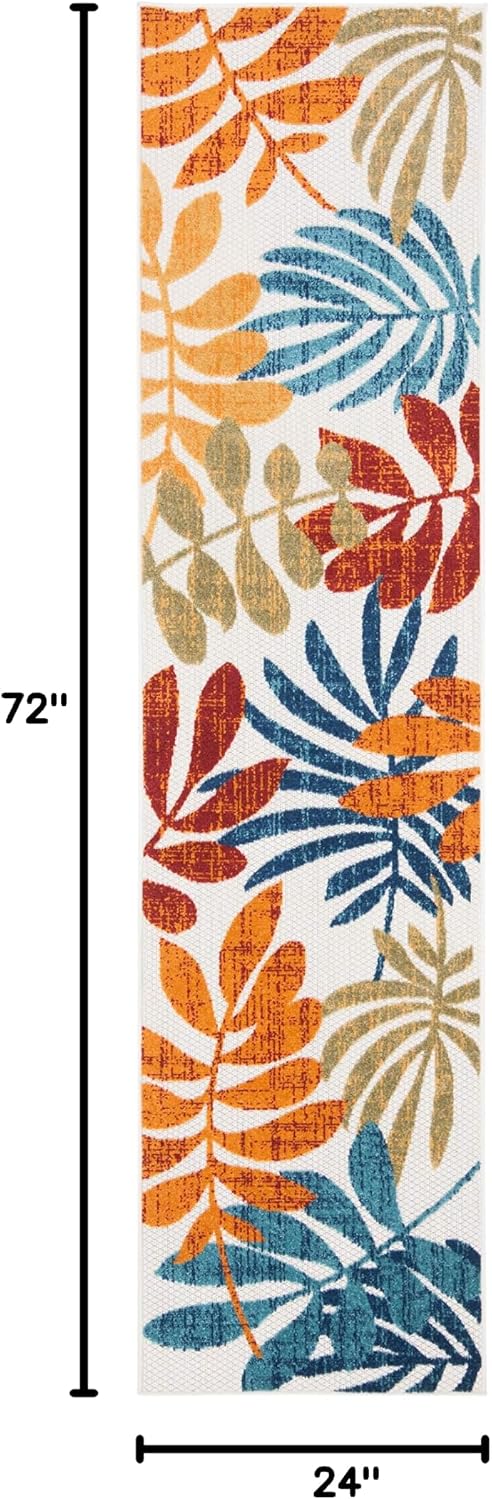 safavieh washable rug outdoor cabana collection - 2' shown in use