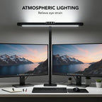led desk lamp for home office with base, close-up detail