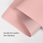 Wolaile PU Leather Desk Pad Blotter, Light Pink Waterproof Office Desktop Mat - Image 9