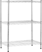 Amazon Basics 3-Shelf Adjustable Heavy Duty Steel Wire Rack Storage Shelving by AmazonBasics