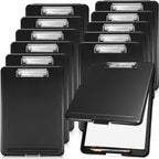 Epakh 12 Pcs Clipboard with Storage Bulks Plastic Storage Foldable Nursing