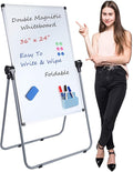 UIFER Stand White Board, Double Sided Magnetic Dry Erase Board Height by UIFER