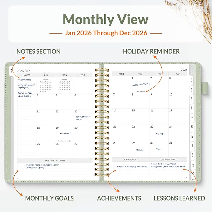 SUNEE 2026 Planner 8.5" x 11" – Dated Productivity Planner - Image 4
