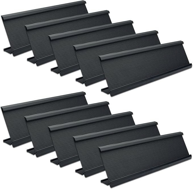 SINYUDUN 10 Pack 2" x 8" Aluminum Desk Name Plate Holder, Office Name Plate by Unknown
