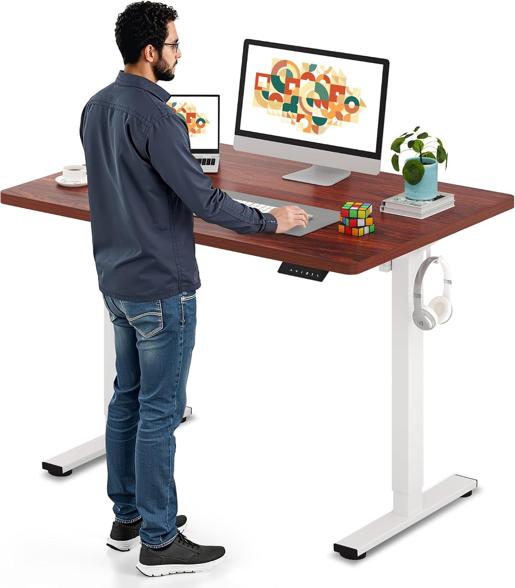 SANODESK Electric Standing Desk 48 x 30 Inches Whole-Piece Desktop Height