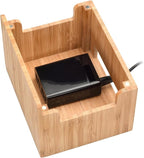 Bamboo Universal Multi Device Cord Organizer Stand and Charging Station - Image 3