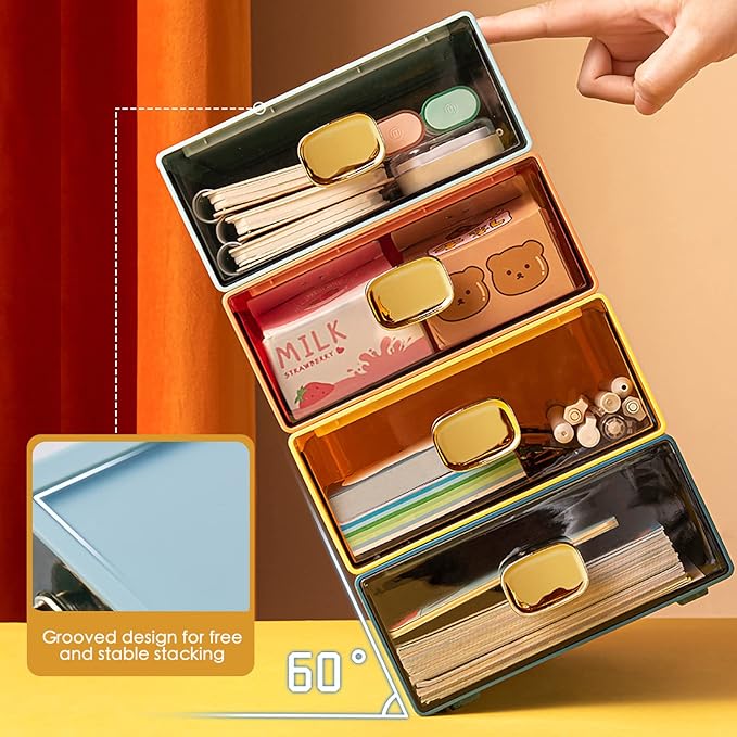 DETEIN 2 PACK Stackable Desk Organizer - Image 4