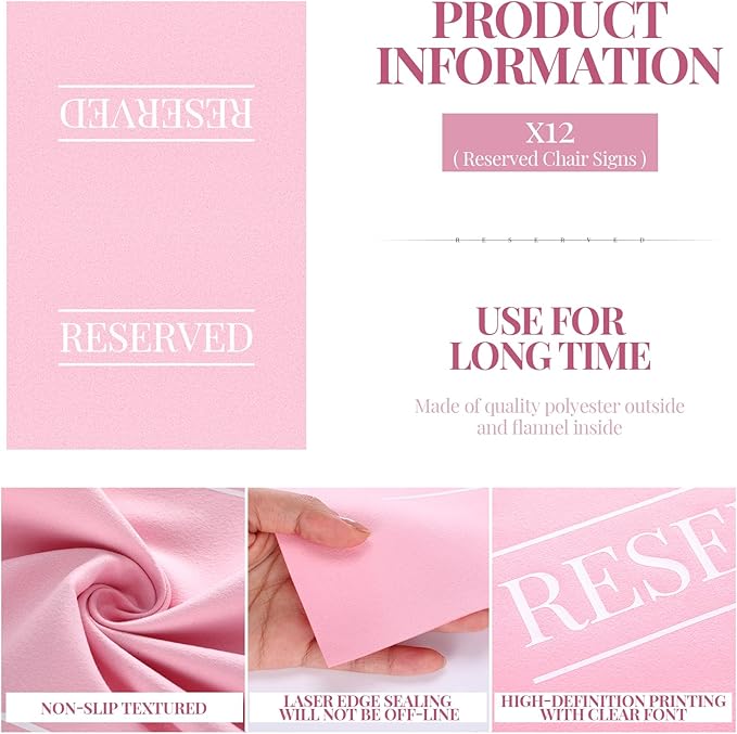 Buryeah 12 Pcs Reserved Seating Signs - Image 2