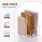 SANRUI Acrylic File Organizer, Compact Desk Organizer - Image 8