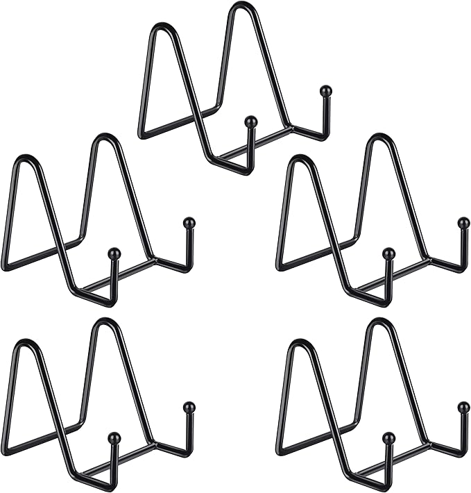Decolore 5 Pack 3 Inch Small Easel Metal Display Stands by Decolore