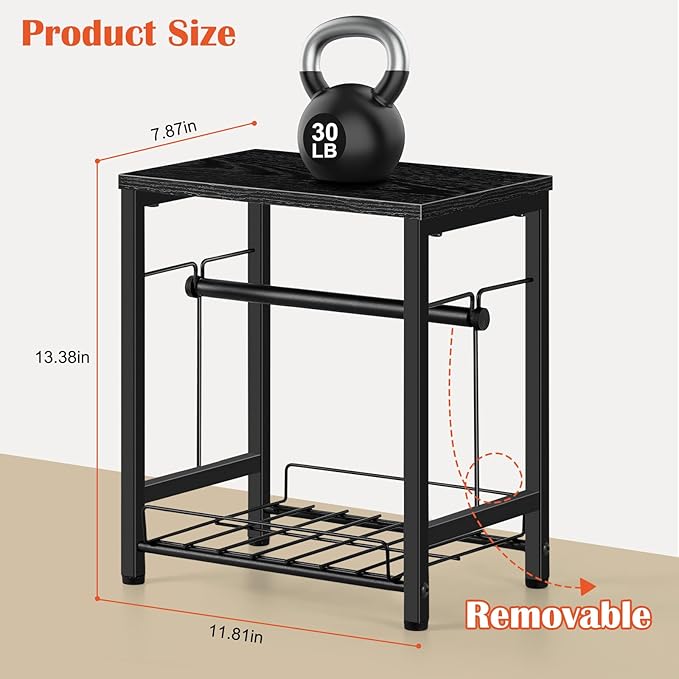 smusei Label Holder for Rolls and Fan-Fold Labels, Wooden Thermal Printer - Image 2