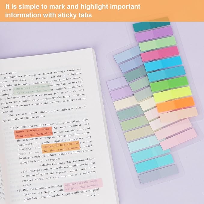 Book Tabs for Annotating, Sticky Tabs Transparent Small Sticky Notes Flags - Image 5