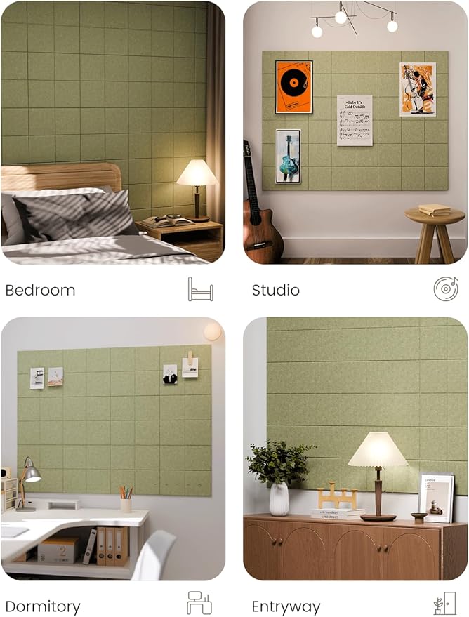 Fluxynara Large Felt Bulletin Board 48" x 36" Cork Board Alternative-12 Pack - Image 6