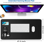 Large Extended Long Mousepad, 47.2x23.6 inch Large Gaming Non-Slip Mouse pad - Image 2