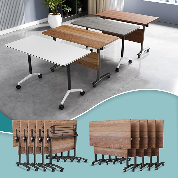 Conference Table Flip Top Mobile Conference Room Tables, Folding Conference by WYMHYZ