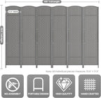 Cocosica Folding Room Divider, Weave Fiber Privacy Screen, Extra Wide Room - Image 3