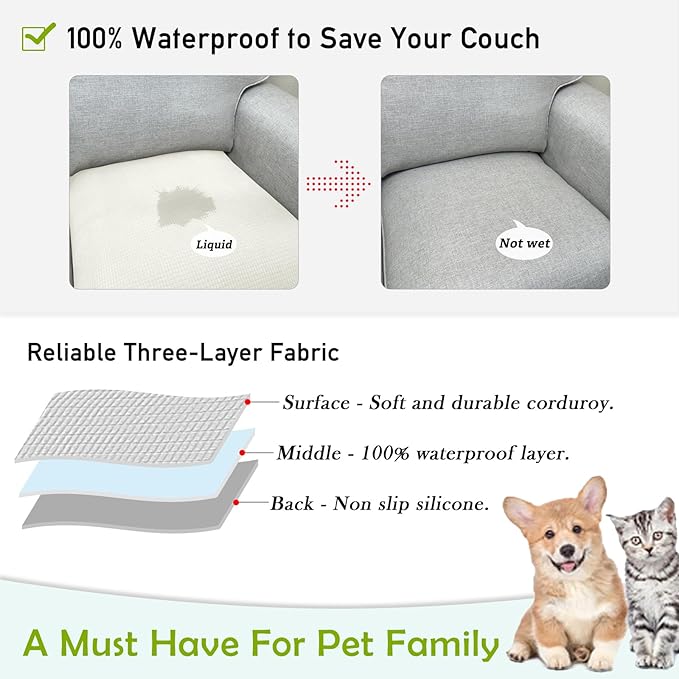 Couch Arm Covers, Sofa Arm Covers, Waterproof Armrest Cover - Image 3