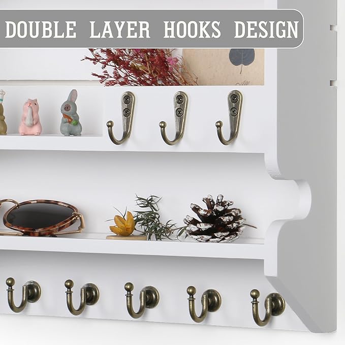 Mutsault Key Holder for Wall, Mail Organizer Wall Mounted - Image 4