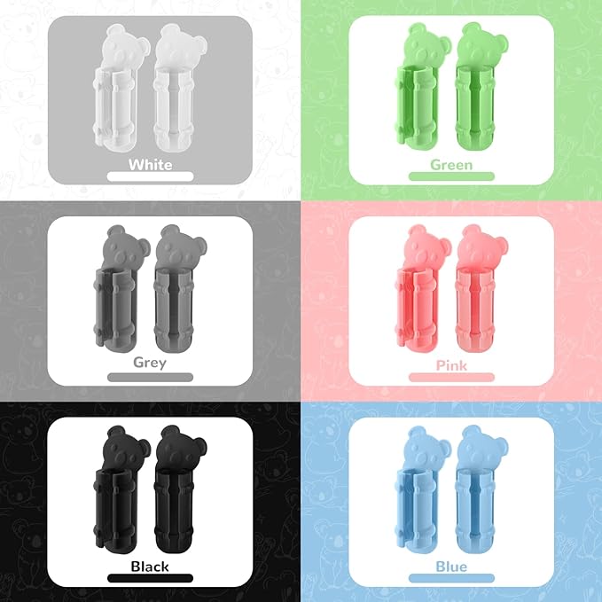 VZZNN 40 Pack Adhesive Pen Holder Clips, Silicone Pencil Holders - Image 2