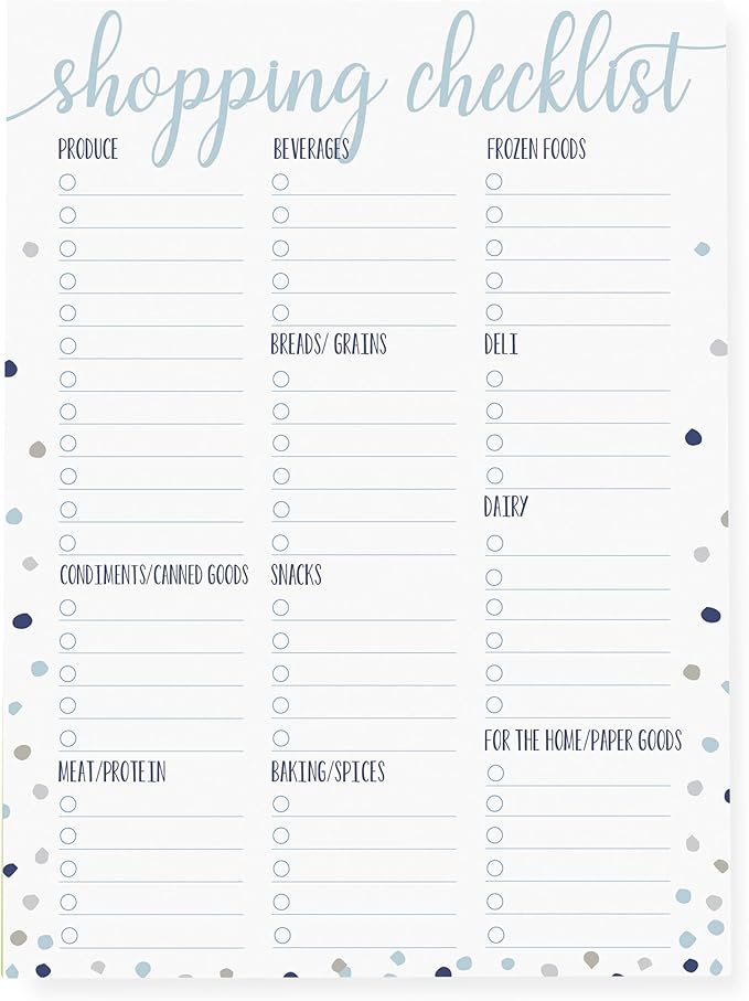 Graphique Large Magnetic Notepad, Shopping Checklist – 150 Sheets, 6” x 8” – by GraphiquedeFrance