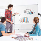 VIZ-PRO Double-Sided Mobile Whiteboard, 48 x 48 Inches, Magnetic Rolling Dry - Image 6