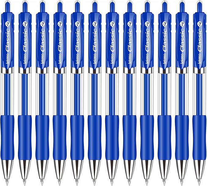 Lekreo Classic Retractable Gel Roller Pens, 0.7mm Fine Point - Image 2
