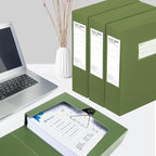 HUA JIE 2 Pack A4 Storage File Boxes Archives Case, 65mm Spine, Box File - Image 5