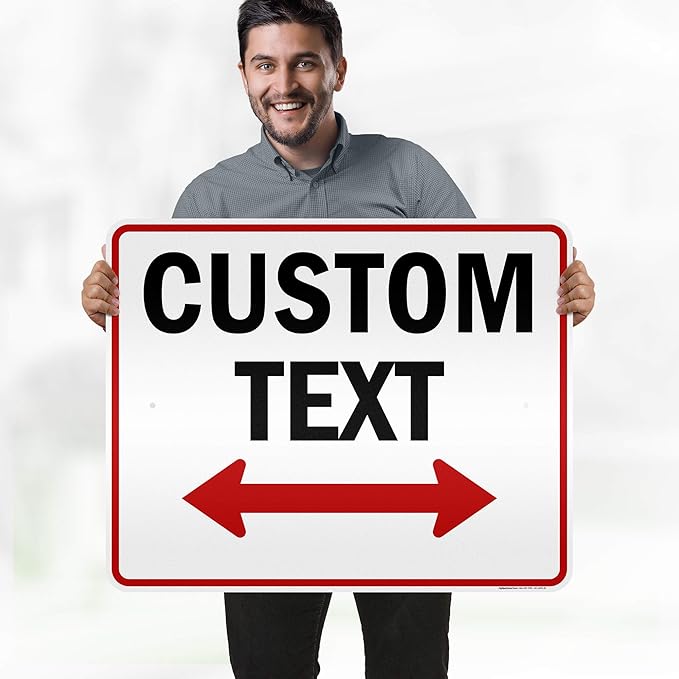 Custom Arrow, Custom Directional Sign, Two Way Arrow, 24x30 Inches, 3M EGP - Image 2