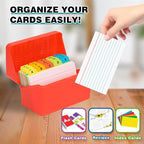 H4D 3x5 Index Card Holder with 100 Heavyweight Ruled Index Cards and 25 Plastic - Image 6