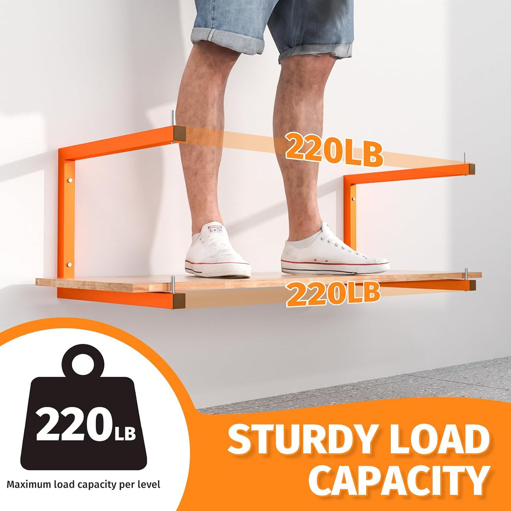 lumber storage rack, wall mount wood rack (6, side view
