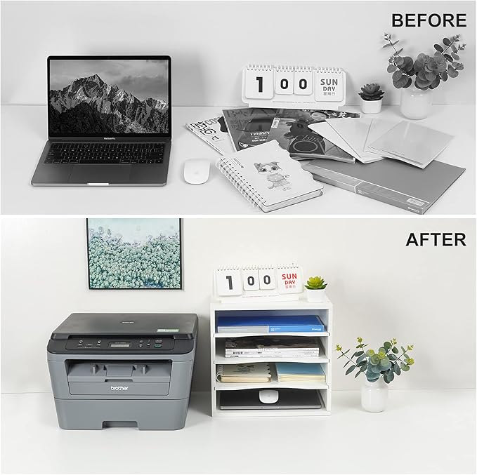 PAG Mail Sorter Organizer, Wood Countertop Literature Organizer, Office - Image 5